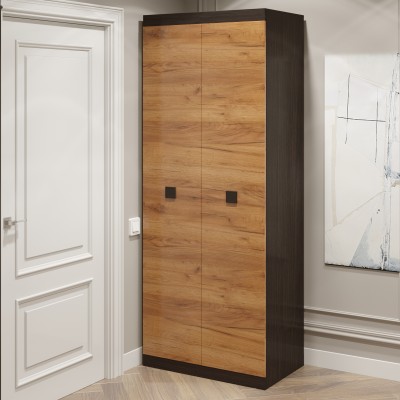 Шафа розпашна 2-х дверна Еверест Соната-800 венге темний/дуб крафт золотий (EVR-2299)