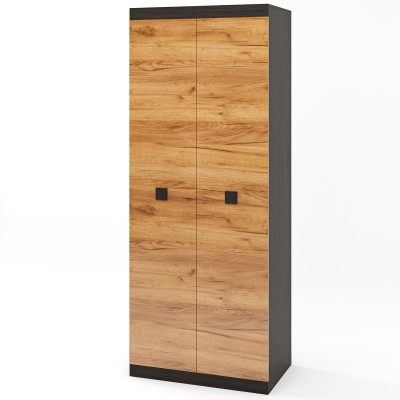 Шафа розпашна 2-х дверна Еверест Соната-800 венге темний/дуб крафт золотий (EVR-2299)