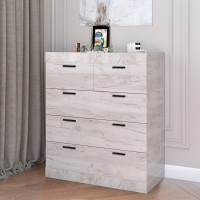 Комод для речей Еверест на 5 ящиків Соната-3 80х38х94 дуб крафт білий (EVR-2697)