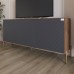 Тумба под телевизор с золотыми металлическими ножками LION Амарант 168x40x76,5 см Дуб Ливорно/Графитовый (LION-043080) - фото 1