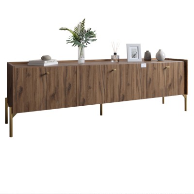 Тумба под телевизор на 3 ящика LION Wood с золотыми ножками 160х65х40 см Дуб Ливорно (LION-042993) Тумба под телевизор на 3 ящика LION Wood с золотыми ножками 160х65х40 см Дуб Ливорно (LION-042993)