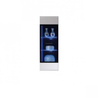 Пенал-витрина навесной Гербор Вушер SFW 1W Нимфея альба (белый)/Белый глянец (GRB-1068)