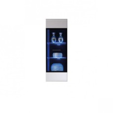 Пенал-витрина навесной Гербор Вушер SFW 1W Нимфея альба (белый)/Белый глянец (GRB-1068)