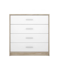 Комод в спальню Гербор Непо KOM4S Дуб сонома/Нимфея альба (белый) (GRB-1142)
