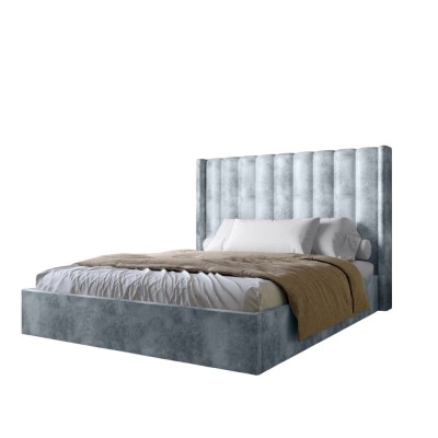 Двоспальне ліжко з підйомним механізмом LION Ніно 180x200 см SILK 301 Димчастий
