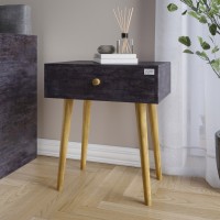 Тумба приліжкова LION Хьюге-4 Бетон темний (LION-041014)