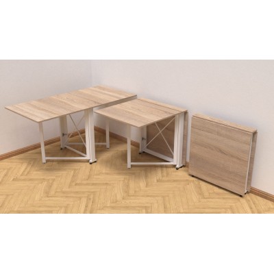 Стол-книга трансформер Орион 2 Ferrum-decor 750x1520x730 Белый металл ДСП Дуб Сонома 16 мм (FRD-104593) Стол-книга трансформер Орион 2 Ferrum-decor 750x1520x730 Белый металл ДСП Дуб Сонома 16 мм (FRD-104593)