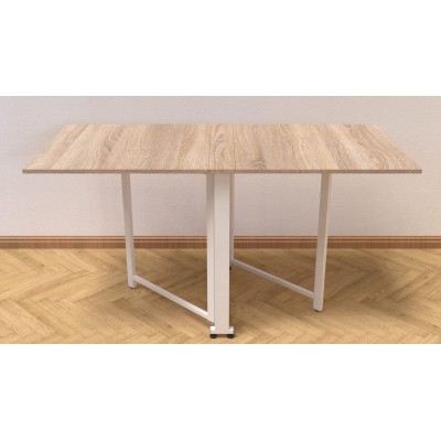 Стол-книга трансформер Орион 2 Ferrum-decor 750x1520x730 Белый металл ДСП Дуб Сонома 16 мм (FRD-104593) Стол-книга трансформер Орион 2 Ferrum-decor 750x1520x730 Белый металл ДСП Дуб Сонома 16 мм (FRD-104593)
