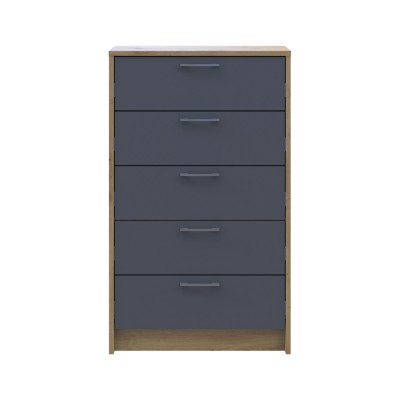 Комод Doros Ронді Дуб Артизан/Графіт 5 ящиків 60х40х100 (DRS-011783) Комод Doros Ронді Дуб Артизан/Графіт 5 ящиків 60х40х100 (DRS-011783)