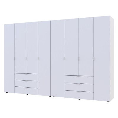 Комплект шаф для одягу Doros Гелар (2 шт.) 310х49,5х203,4 см Білий (DRS-011116)