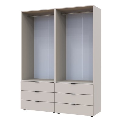 Комплект шаф для одягу Doros Гелар (2 шт.) 155х49,5х203,4 см Кашемір Комплект шаф для одягу Doros Гелар (2 шт.) 155х49,5х203,4 см Кашемір