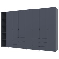 Комплект шаф для одягу Doros Гелар 3 шт. 309,4х49,5х203,4 см Графіт 