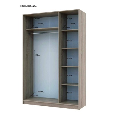 Комплект шаф для одягу Doros Промо (2 шт.) 270х48х204 см Дуб сонома (DRS-011218) Комплект шаф для одягу Doros Промо (2 шт.) 270х48х204 см Дуб сонома (DRS-011218)