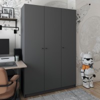 Шкаф распашной для одежды Doros Промо 135х48х204 см Графит 