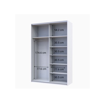 Шафа-купе двохдверна Doros G-Caiser 160х60х240 см Білий/Графіт (DRS-011017) Шафа-купе двохдверна Doros G-Caiser 160х60х240 см Білий/Графіт (DRS-011017)