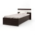Односпальне ліжко Еверест Соната-900 90х200 см венге темний/білий  - фото 1