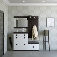 Прихожая Эверест Соната 5  венге темный/белый