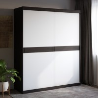 Шафа-купе Еверест Соната 1800 дводверна 180х60х217 венге темний/білий 