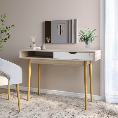 Письмовий стіл LION Сканді-1 Німфея Альба (білий)/Дуб Сонома (LION-041194)