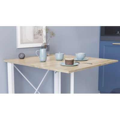 Стіл-книга трансформер Оріон 1 Ferrum-decor 750x810x730 Білий метал ДСП Дуб Сонома 16 мм (FRD-104607) Стіл-книга трансформер Оріон 1 Ferrum-decor 750x810x730 Білий метал ДСП Дуб Сонома 16 мм (FRD-104607)