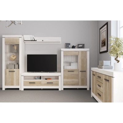 Пенал-вітрина Гербор Белен REG1W Сосна каньйон/Дуб корабельний