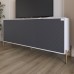 Тумба под телевизор с золотыми металлическими ножками LION Амарант 168x40x76,5 см Нимфея Альба (белый)/Графитовый (LION-043091) - фото 1
