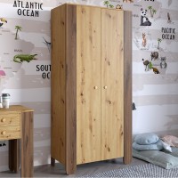 Шафа розстібна дводверна в дитячу кімнату 900х450х1900 LION Інді Дуб Артизан/Дуб Ліворно 