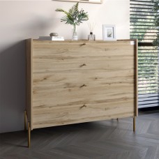 Комод із 4 ящиками LION Wood із золотими ніжками 100х90х45 см Дуб Аппалачі 