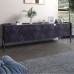 Тумба под телевизор на 3 ящика LION Wood с черными ножками 160х65х40 см Бетон темный (LION-043095) - фото 1