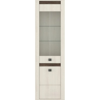 Пенал-витрина Гербор Селена REG1D1W Ясень снежный (GRB-1070)