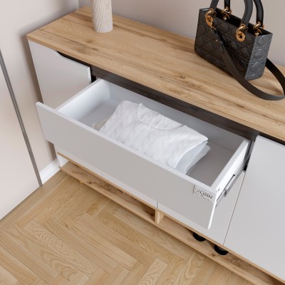 Тумба для взуття у передпокій LION Салліван Тумба-2 Дуб Сонома (LION-041125)