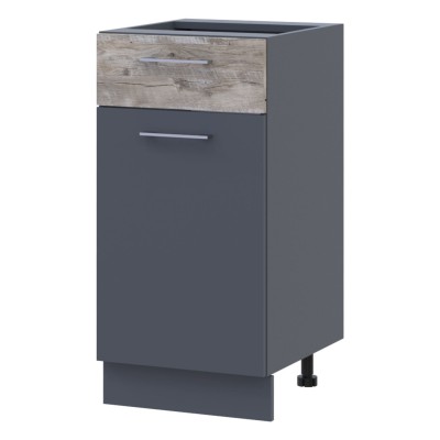 Кухонный модуль нижний Doros Лея НЯ82_40 40х46,6х82 см Графит/Дуб клондайк (DRS-011373)