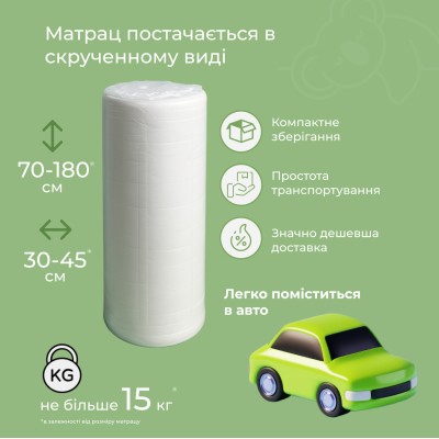 Матрац ортопедичний Ismart Koala Fresh 120х190 см безпружинний