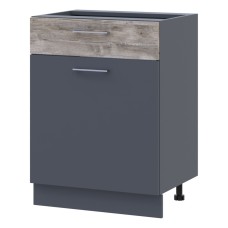 Кухонный модуль нижний Doros Лея НЯ82_Ш60 правая 60х46,6х82 см Графит/Дуб клондайк (DRS-011374)