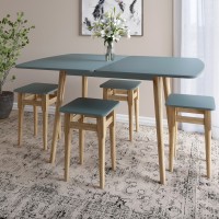 Дерев'яний розкладний обідній стіл LION Маямі-3 Граніт сірий 90х60/90х120