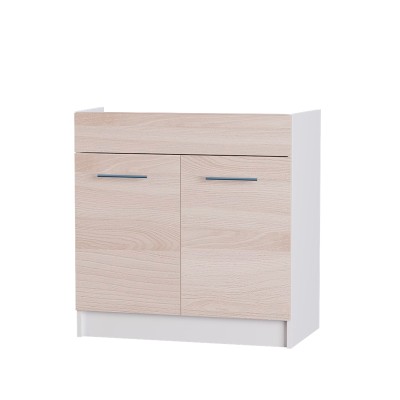 Кухонний модуль під мийку Еверест Еко 800 ясен шимо світлий/білий (без стільниці) 80х46х82 см