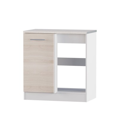 Кухонний модуль нижній кутовий Еверест Еко 790 ясен шимо світлий/білий (зі стільницею) 79х46х82 см