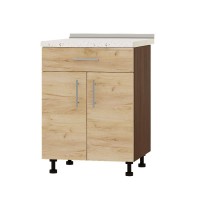 Кухонный модуль нижний с шухлядой Эверест Оптима Н75-600 Дуб крафт золотой (без столешницы) 60х47х82 см (EVR-3529)