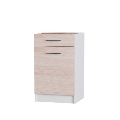 Кухонный модуль нижний с шухлядой Эверест Эко 500 ясень шимо светлый/белый (без столешницы) 50х46х82 см (EVR-2793)