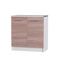 Кухонный модуль нижний Эверест Эко 800 ясень шимо темный/белый (со столешницей) 80х46х82 см (EVR-2909)