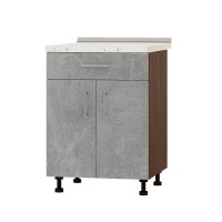 Кухонный модуль нижний с шухлядой Эверест Оптима Н75-600 Бетон (без столешницы) 60х47х82 см (EVR-3535)