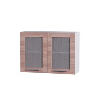 Кухонний модуль вітрина Еверест Еко 800 ясен шимо темний/білий 80х30х58 см