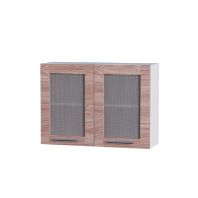 Кухонний модуль вітрина Еверест Еко 800 ясен шимо темний/білий 80х30х58 см