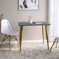 Обеденный стол LION Маями-2 деревянные ножки Антрацит (LION-041186)