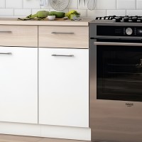 Кухонний модуль нижній Doros Лея НЯ82_40 40х46,6х82 см Білий/Дуб сонома