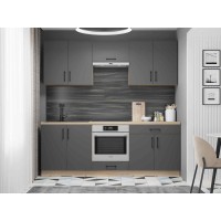 Кухня модульна Эверест Оптима набор №8 Графит 2,2 м (EVR-5722)