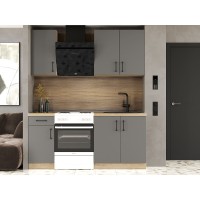 Кухня модульна Эверест Оптима набор №1 Графит 1,8 м (EVR-5693)