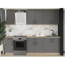 Кухня модульна Эверест Оптима набор №3 Графит 2,6 м (EVR-5703)