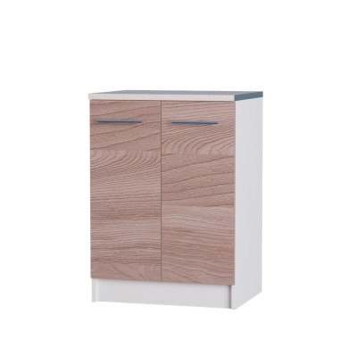 Кухонний модуль нижній Еверест Еко 600 ясен шимо темний/білий (зі стільницею) 60х46х82 см