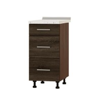 Кухонный модуль нижний на 3 ящика Эверест Оптима Н87-400 Дуб трюфель (без столешницы) 40х47х82 см (EVR-3903)